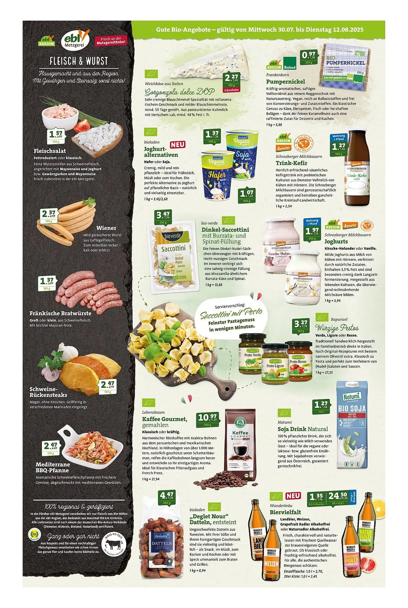 Ebl Naturkost Prospekt von 30. Juli bis 12. August 2025 - Prospekt seite 2