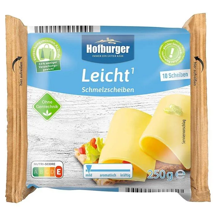 HOFBURGER Schmelzscheiben 250 g, Leicht
