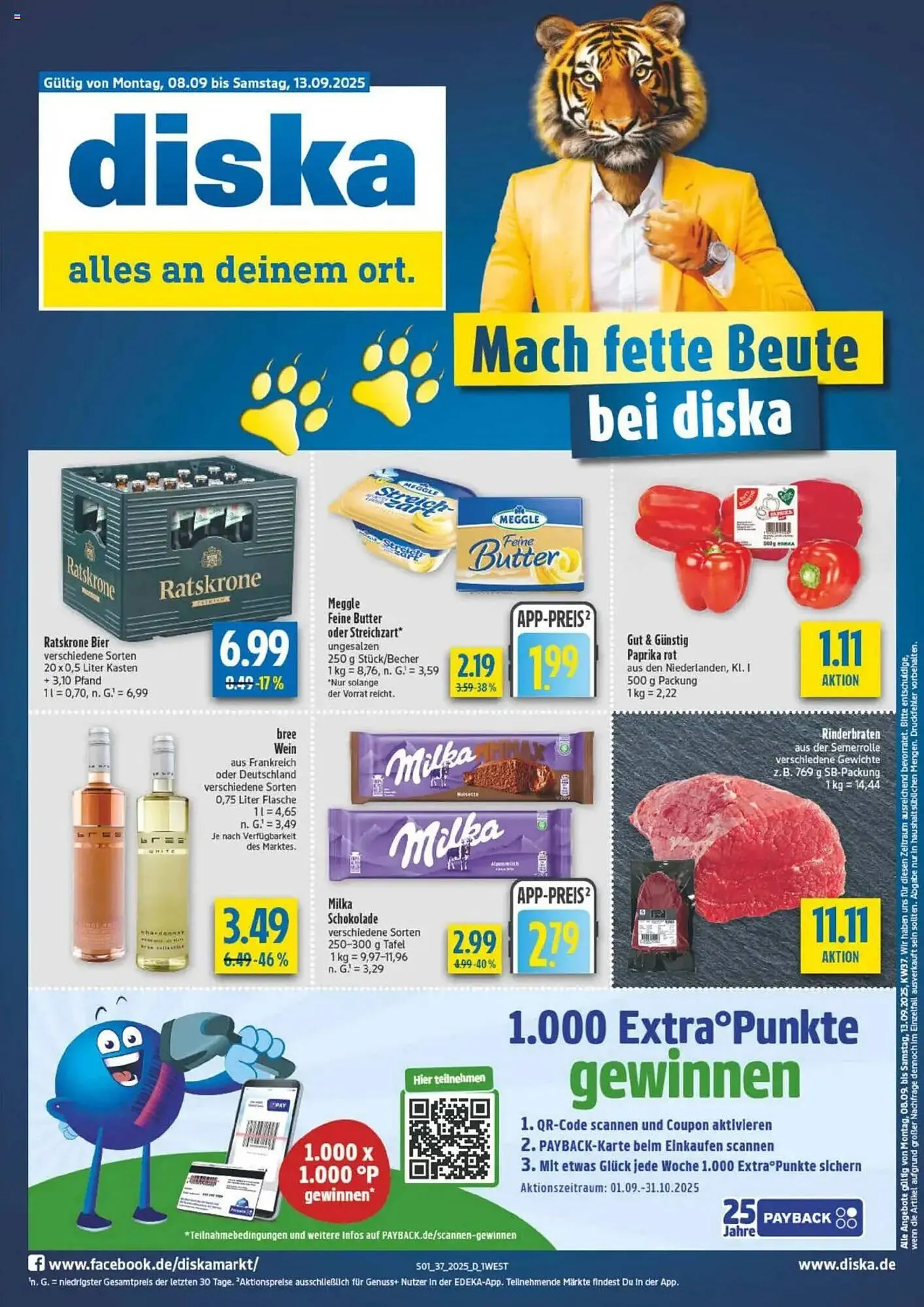 Diska Prospekt von 8. September bis 13. September 2025 - Prospekt seite 1