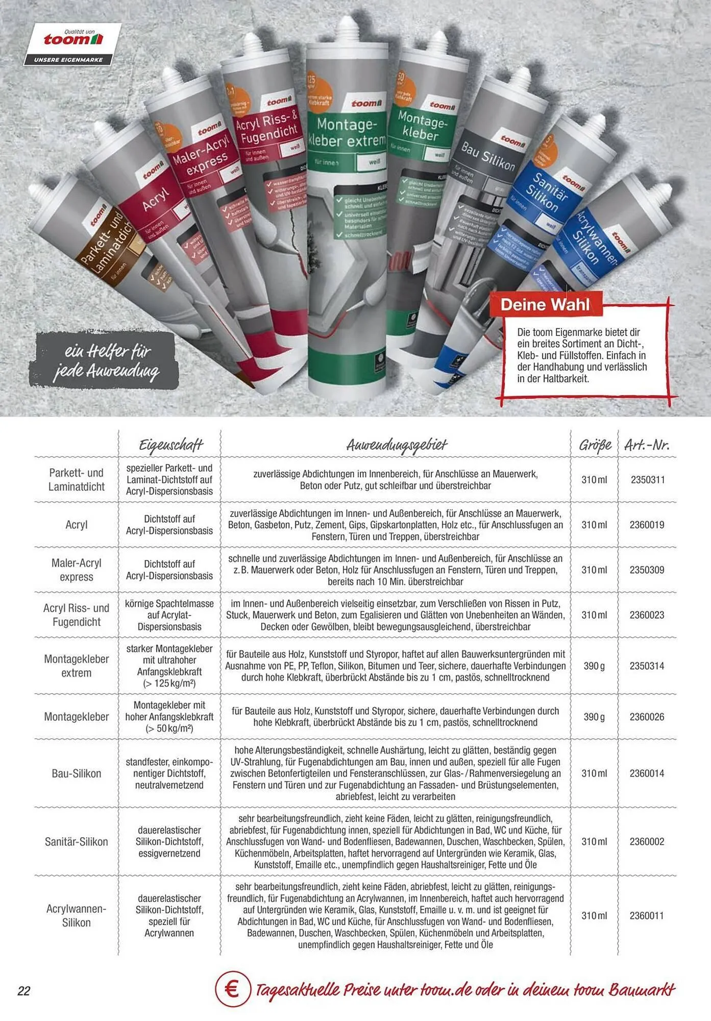 Toom Baumarkt Prospekt von 15. Oktober bis 31. Dezember 2025 - Prospekt seite 22