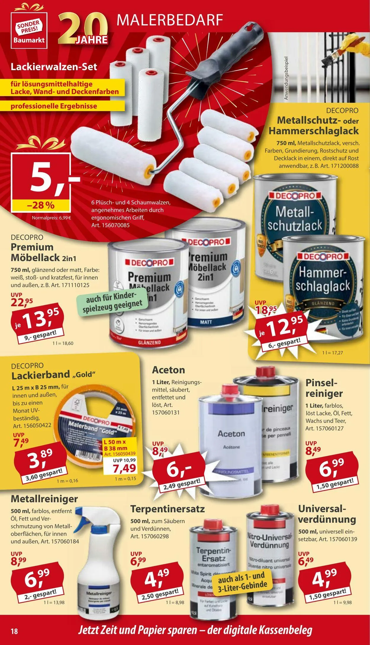 Sonderpreis Baumarkt Aktueller Prospekt von 10. Mai bis 24. Mai 2025 - Prospekt seite 18