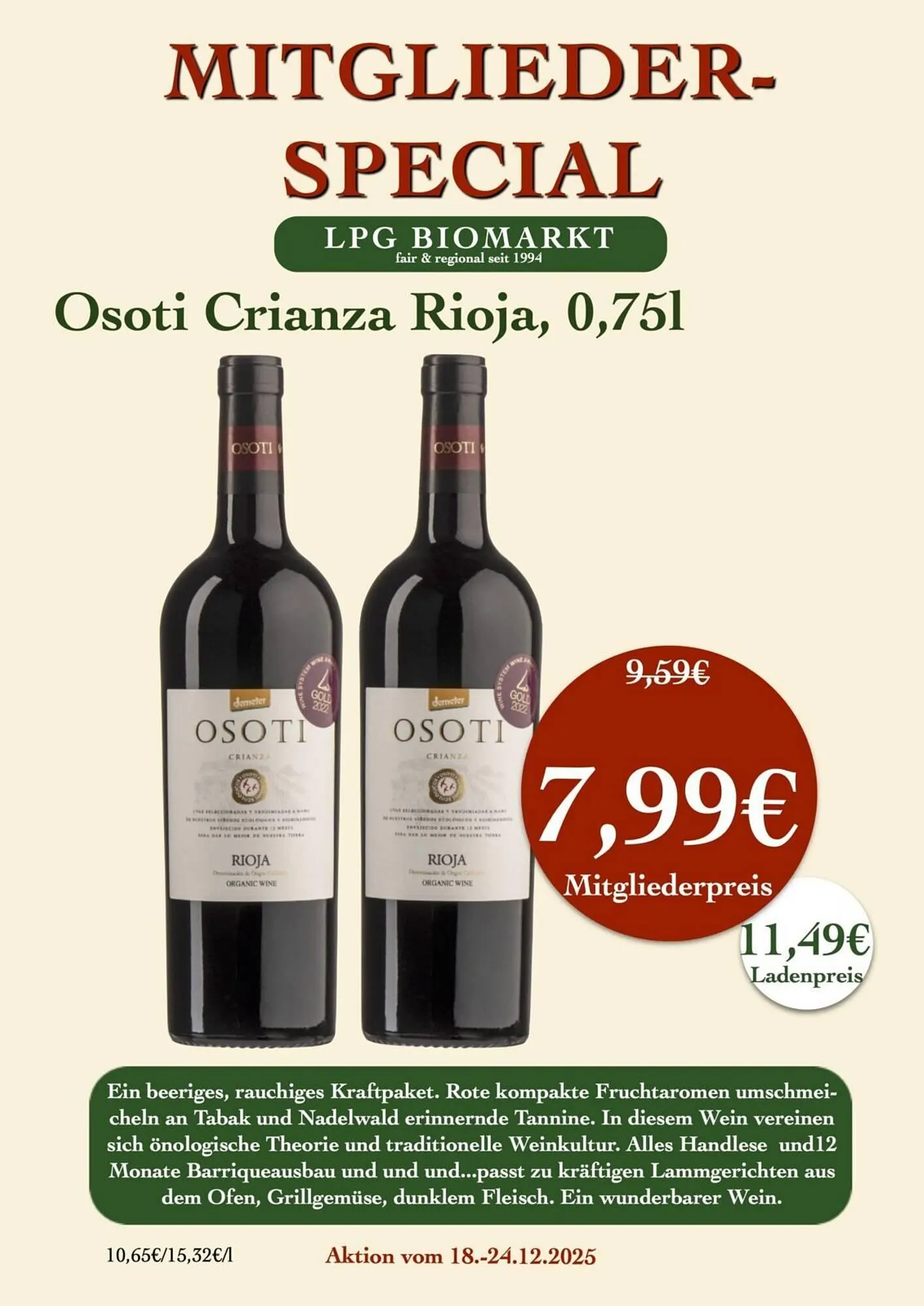 LPG Biomarkt Prospekt von 18. Dezember bis 24. Dezember 2025 - Prospekt seite 15
