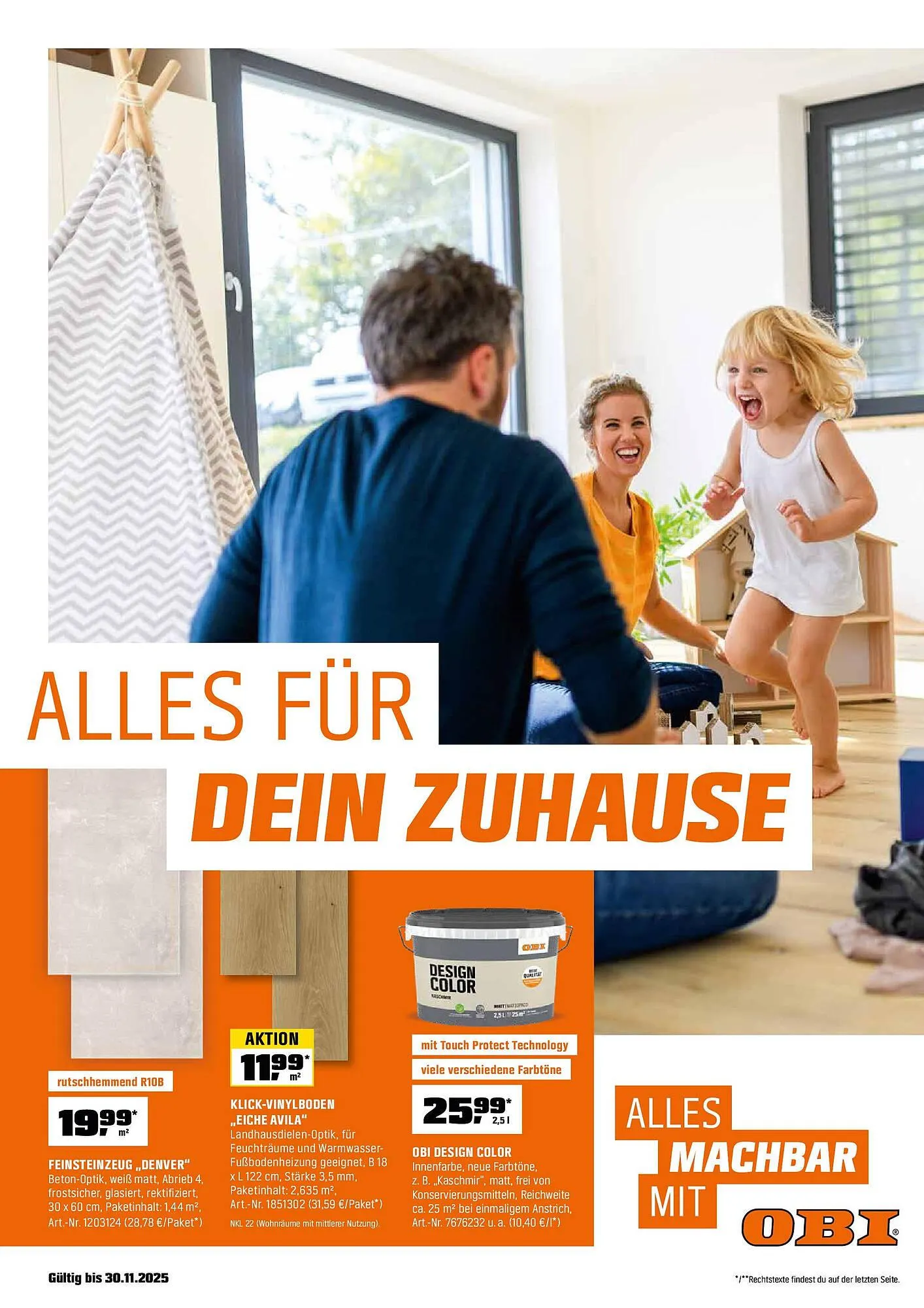 OBI Prospekt von 13. Oktober bis 1. Dezember 2025 - Prospekt seite 1
