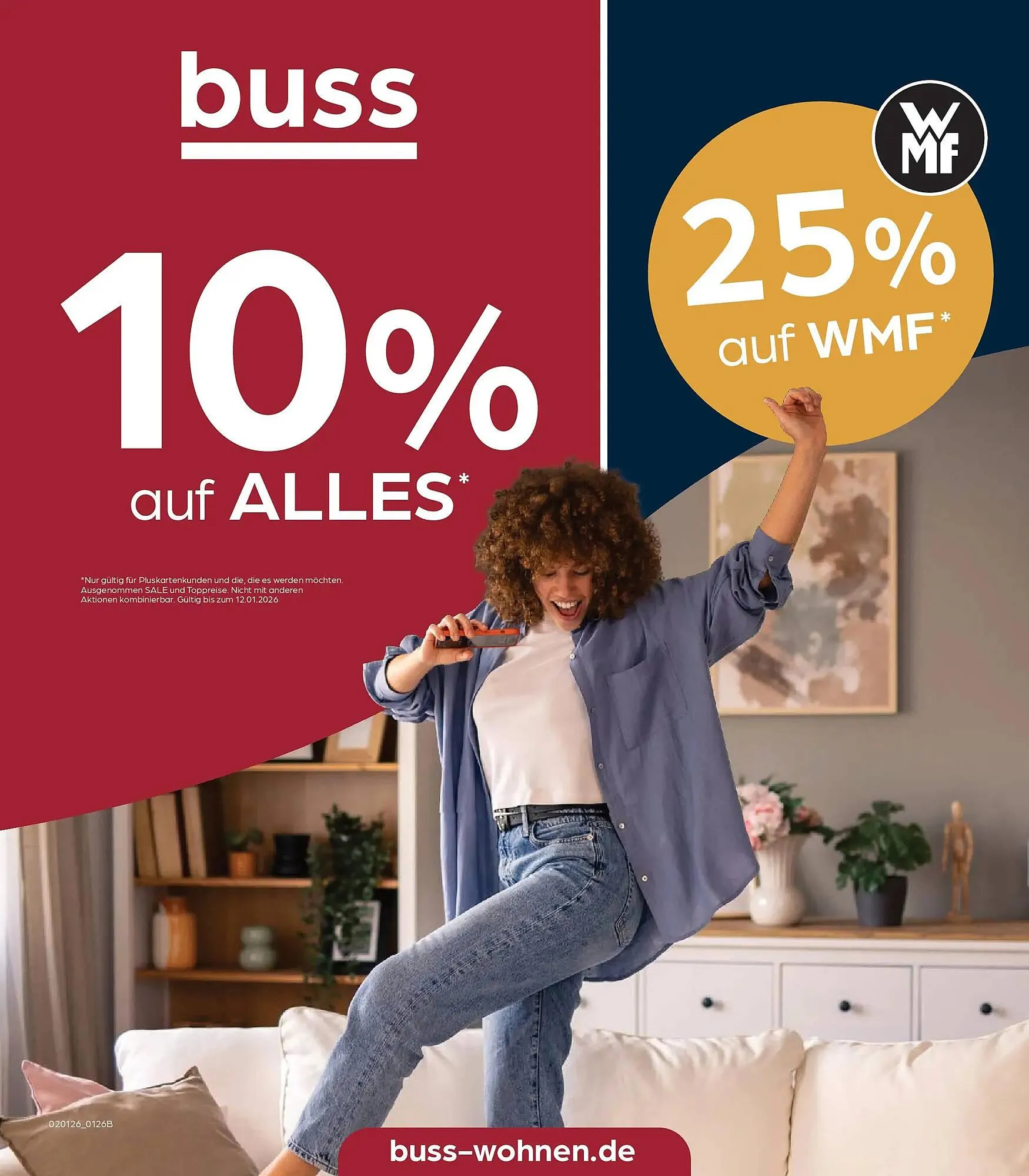 Möbel Buss Prospekt von 1. Januar bis 12. Januar 2026 - Prospekt seite 1