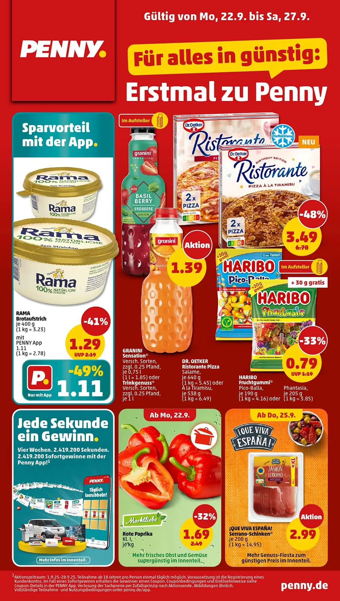 PENNY Prospekt von 22. September bis 27. September 2025 - Prospekt seite 1