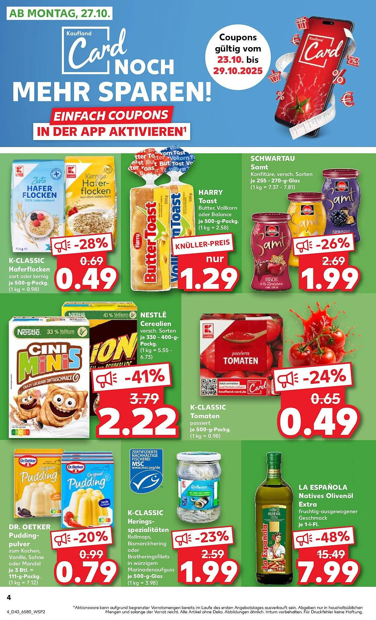 Kaufland Prospekt von 26. Oktober bis 29. Oktober 2025 - Prospekt seite 4