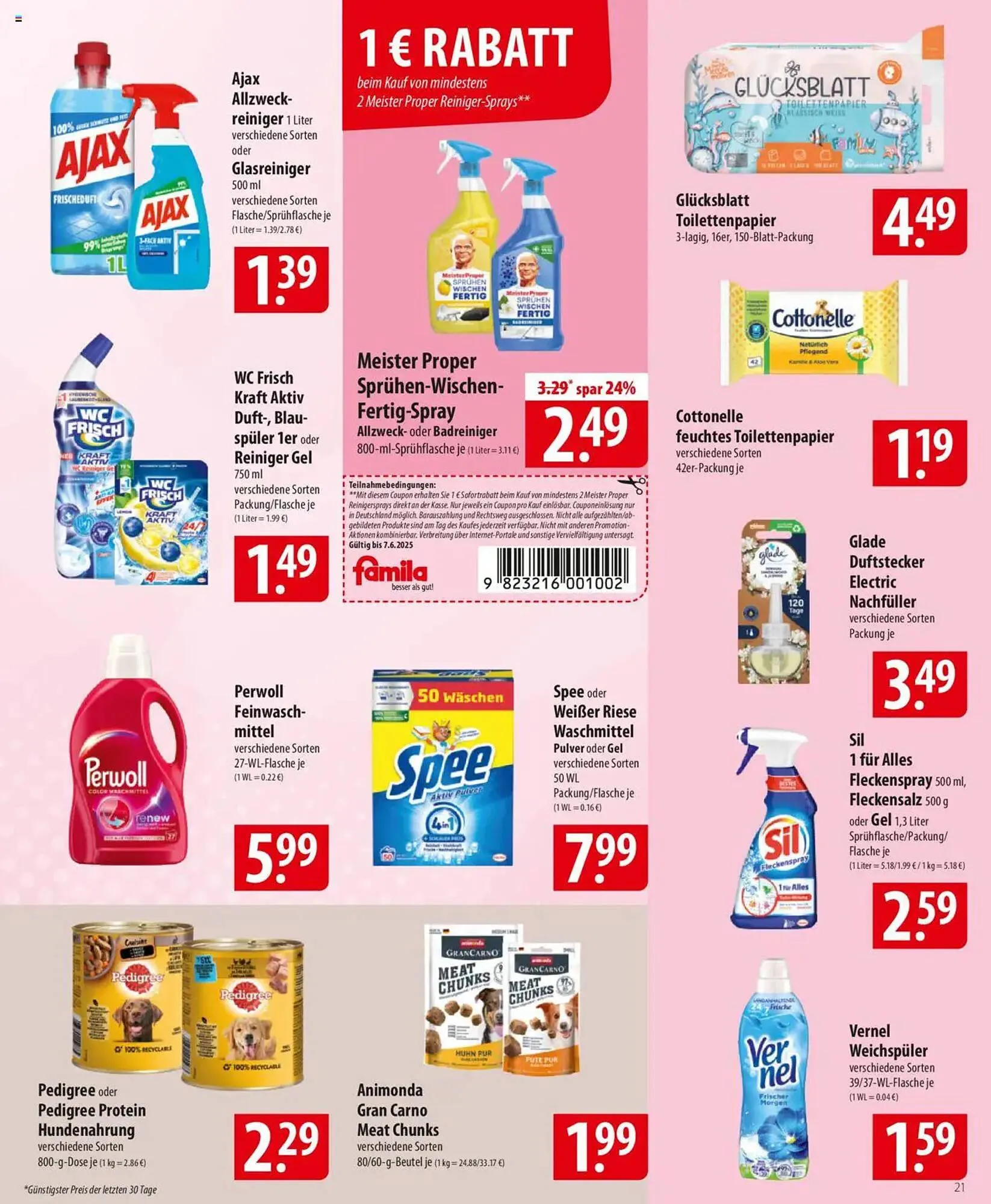 Famila Nord Ost Prospekt von 2. Juni bis 7. Juni 2025 - Prospekt seite 21