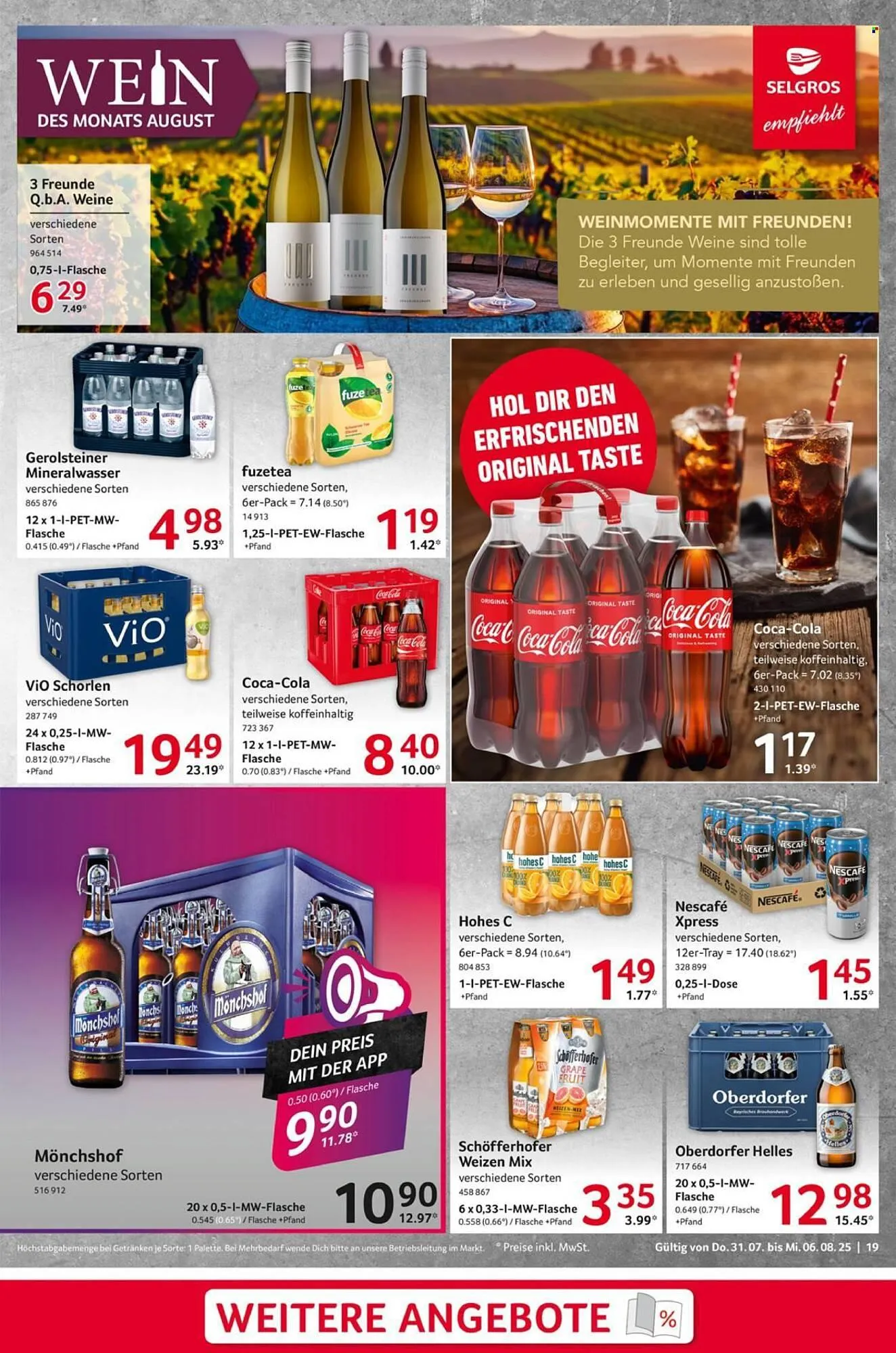 Selgros Prospekt von 31. Juli bis 6. August 2025 - Prospekt seite 19