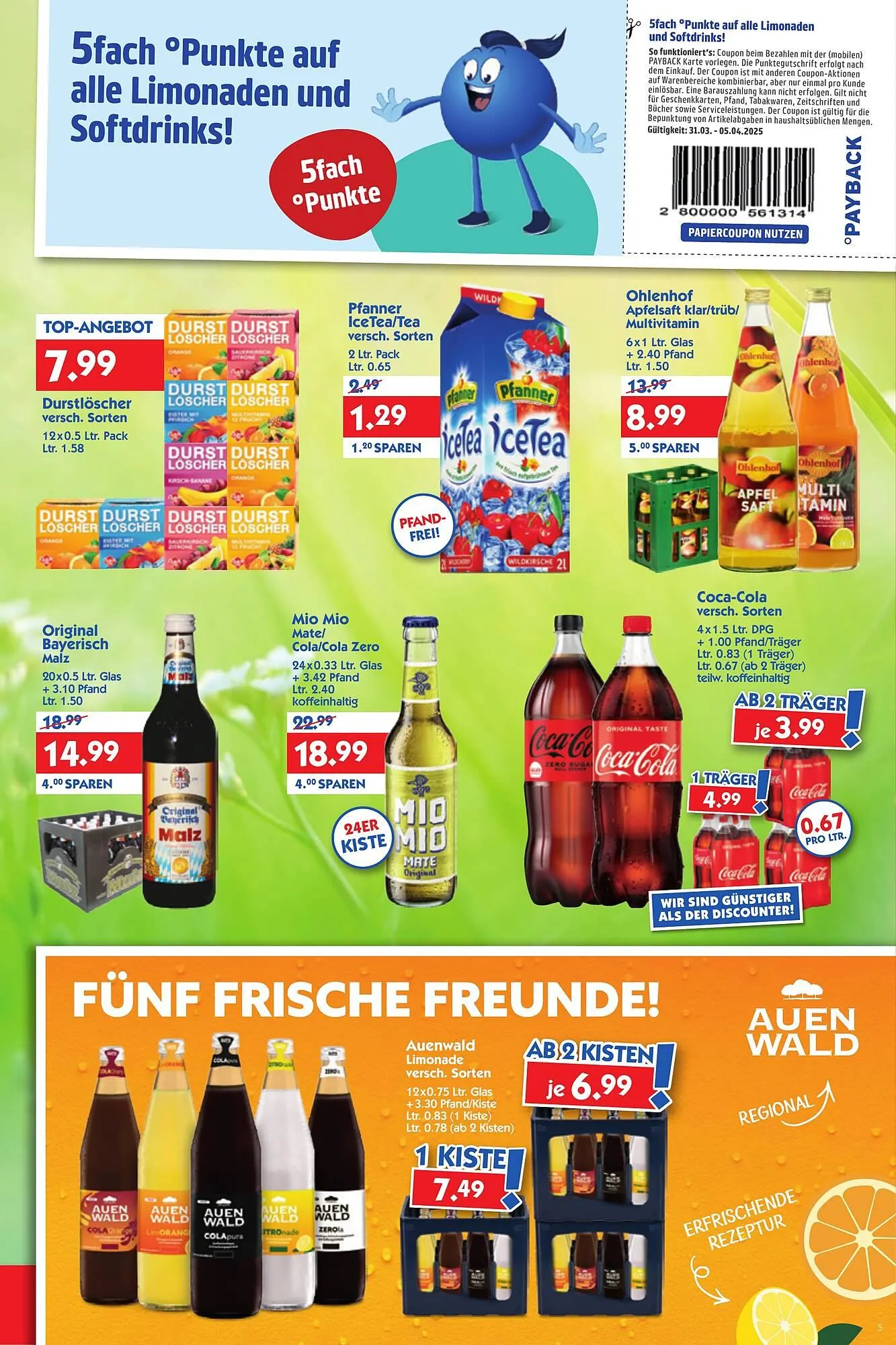 Hol'ab Getränkemarkt Prospekt von 31. März bis 5. April 2025 - Prospekt seite 5