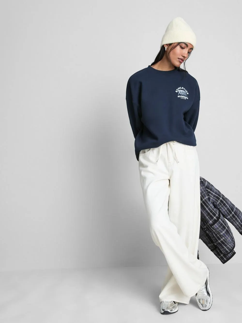 Sweatshirt mit Running Club-Schriftzug