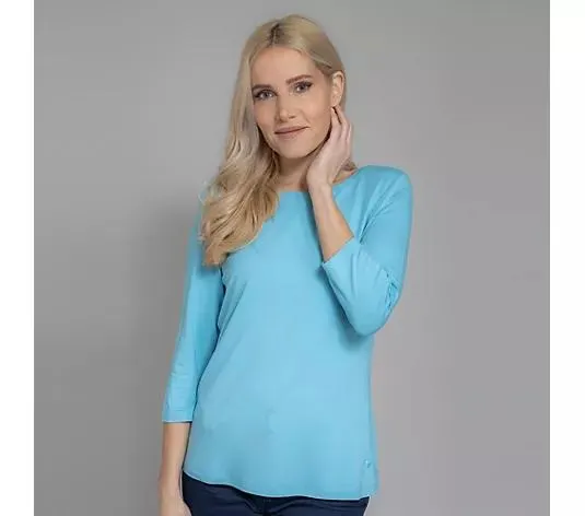 ANNI FOR FRIENDS Shirt, Asta 3/4-Arm Rundhalsausschnitt hüftumspielend