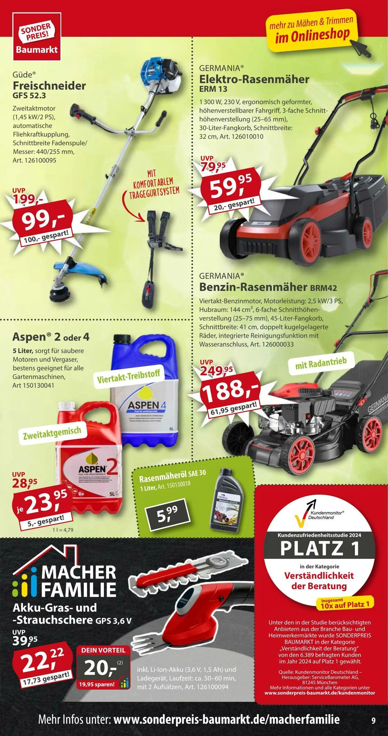 Sonderpreis Baumarkt Aktueller Prospekt von 17. März bis 30. März 2025 - Prospekt seite 9