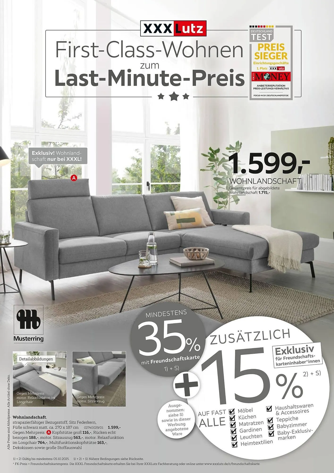 XXXLutz Prospekt von 22. September bis 5. Oktober 2025 - Prospekt seite 1