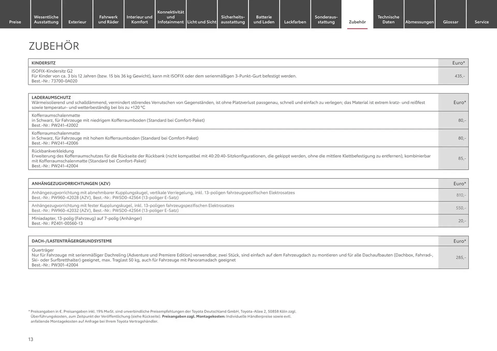 Toyota Prospekt von 1. Januar bis 1. Januar 2026 - Prospekt seite 13