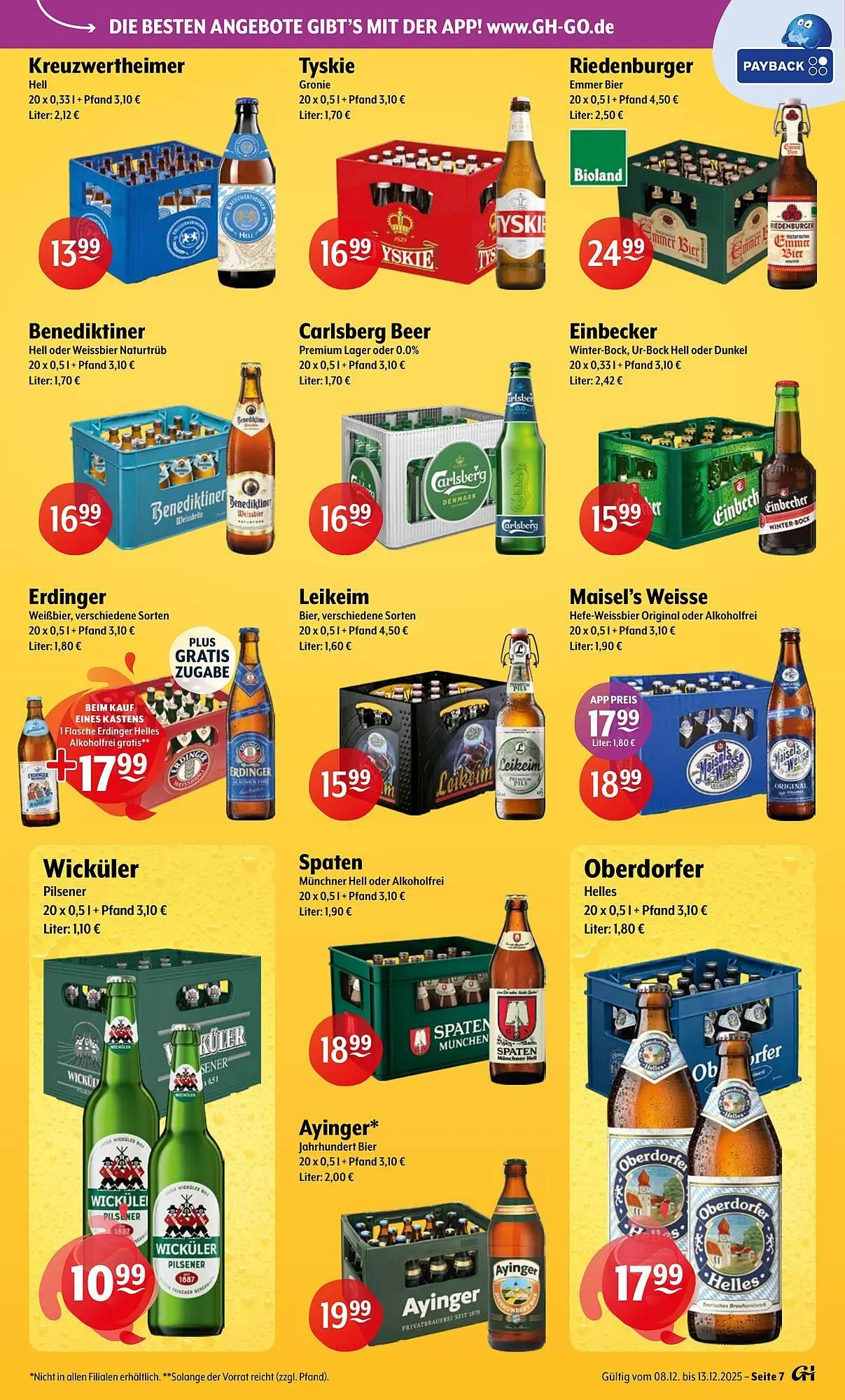 Trink und Spare Prospekt von 8. Dezember bis 13. Dezember 2025 - Prospekt seite 7