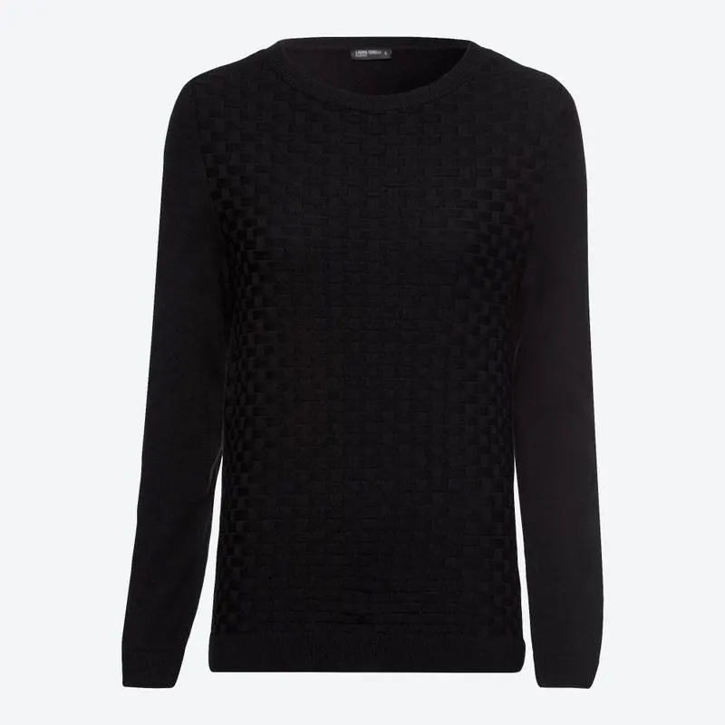 Damen-Pullover mit Strick-Muster