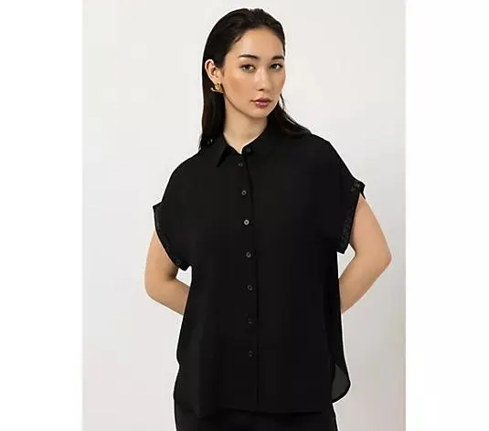 STEFFEN SCHRAUT Bluse Hemdkragen Knopfleiste leger weit