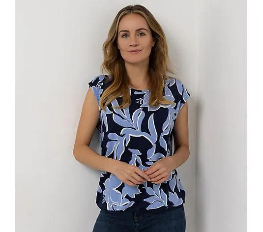 KIM & CO. Top mit Bündchen Brazil Knit Jersey Rundhalsausschnitt leger weit