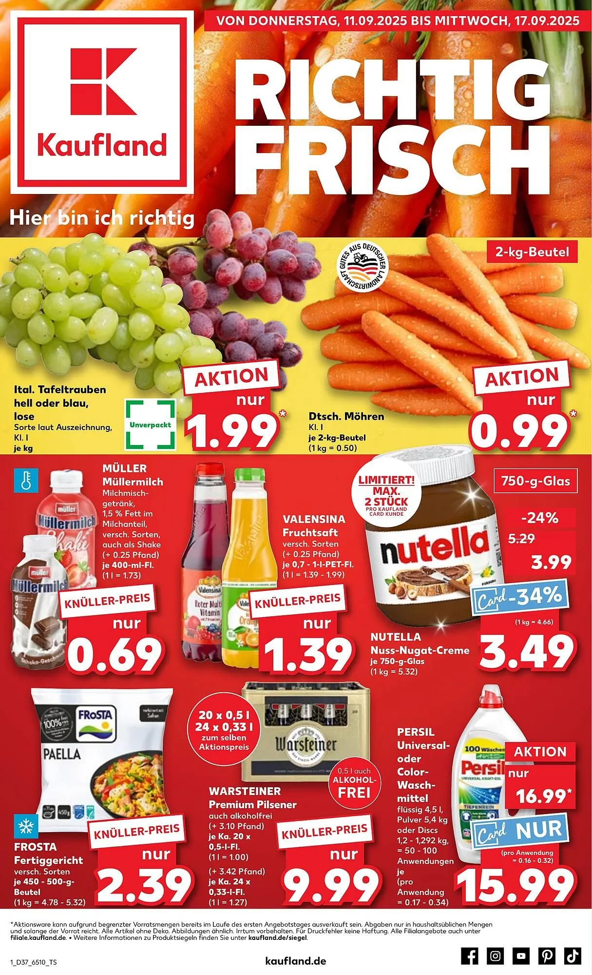 Kaufland Prospekt von 11. September bis 17. September 2025 - Prospekt seite 1