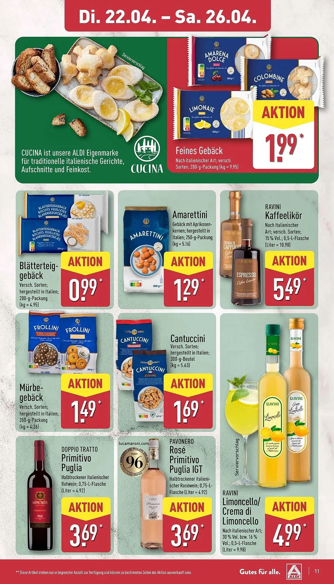 Aldi Nord Prospekt von 22. April bis 26. April 2025 - Prospekt seite 11