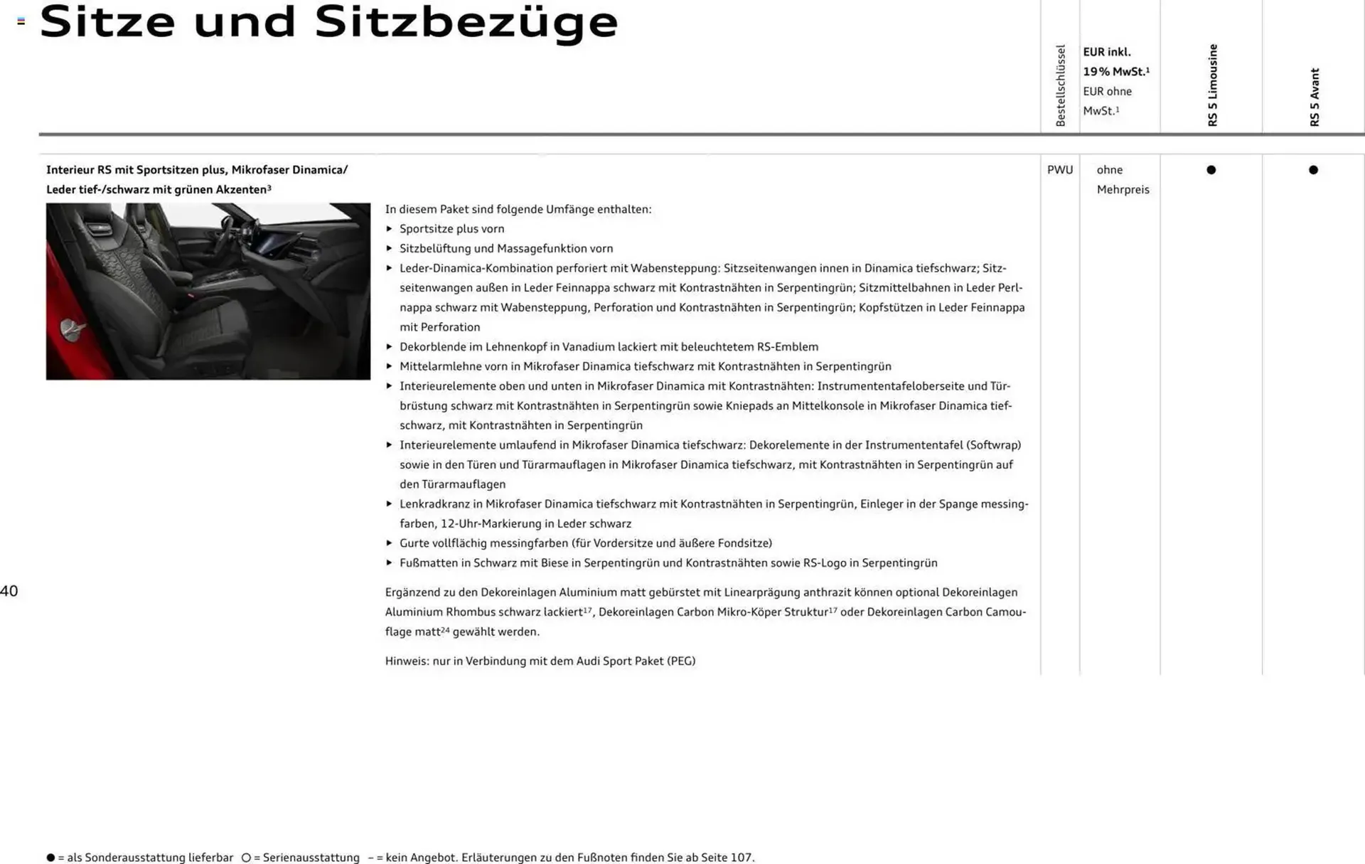 Audi Prospekt von 1. April bis 1. April 2027 - Prospekt seite 40