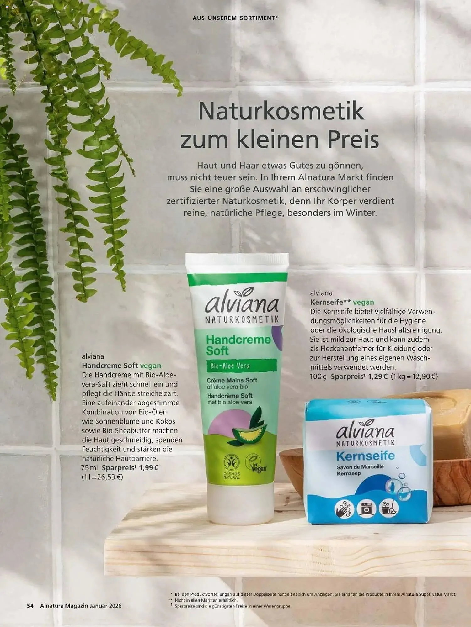 Alnatura Prospekt von 1. Januar bis 31. Januar 2026 - Prospekt seite 54