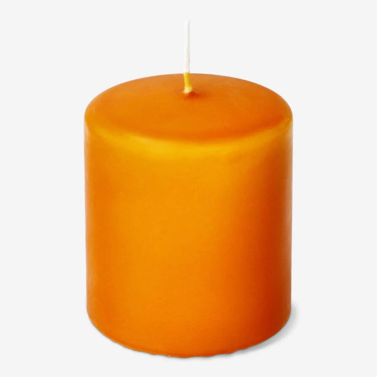 Orange pillar candle - 8 cm
