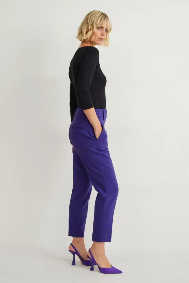 Business trousers - high-rise waist - regular fit