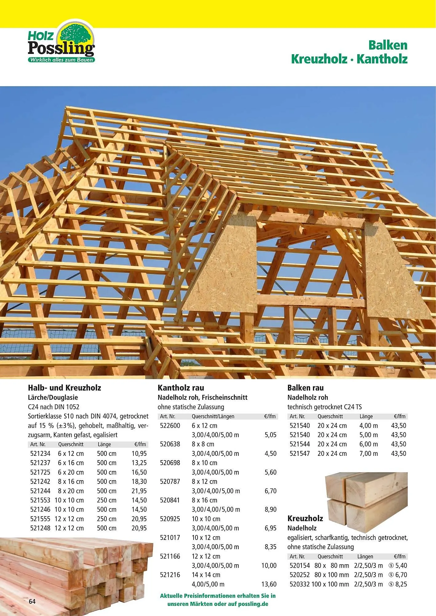 Holz Possling Prospekt von 1. April bis 31. Juli 2026 - Prospekt seite 64