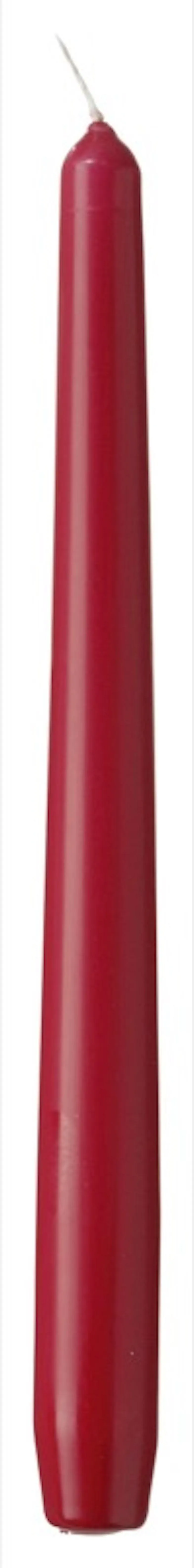 METRO Professional Spitzkerzen, Paraffin, 2.2 x 24 cm, ca. 7 Std., bordeaux, 60 Stück