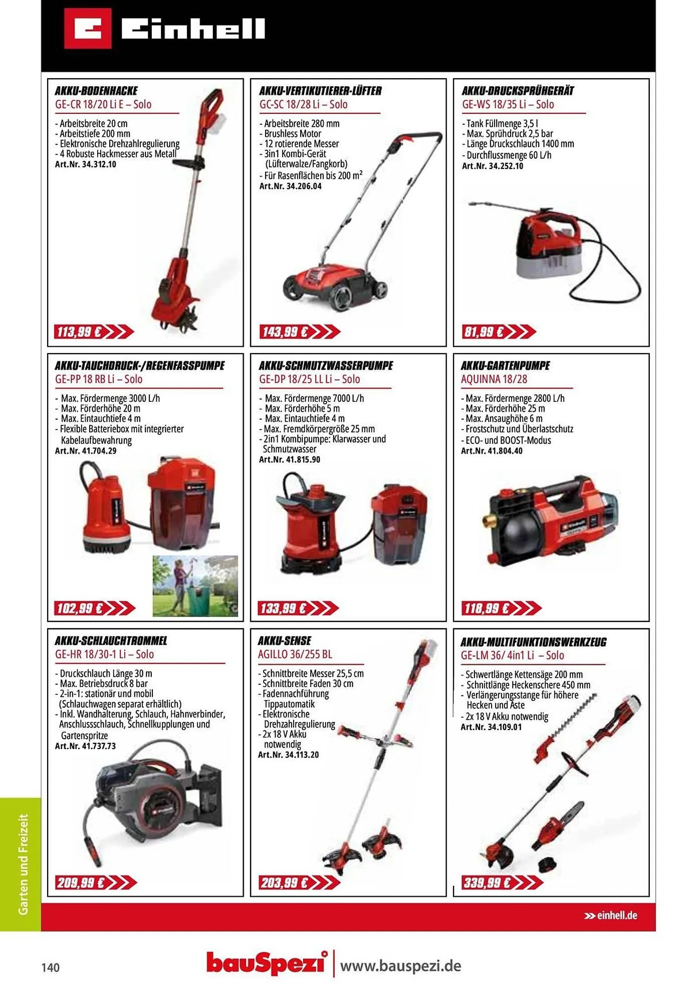 BauSpezi Prospekt von 15. April bis 31. Dezember 2026 - Prospekt seite 142