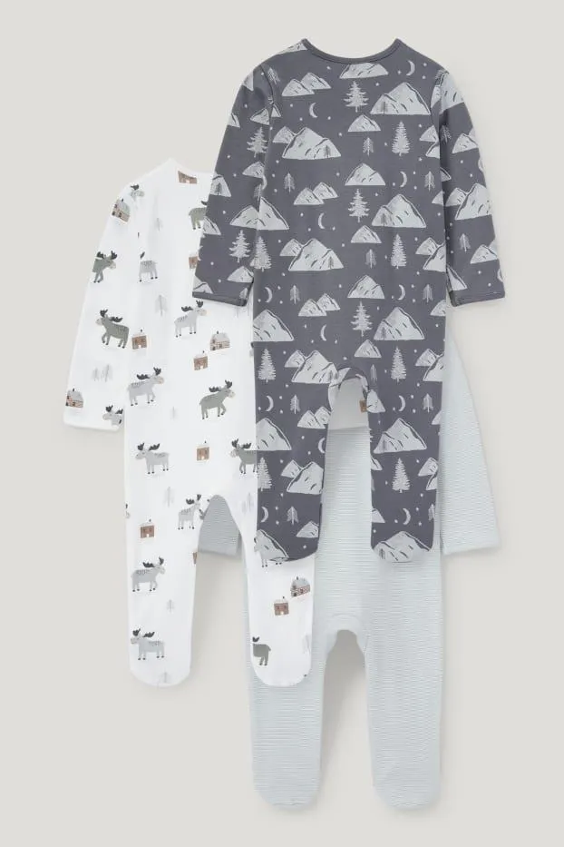 Set van 3 - baby-pyjama