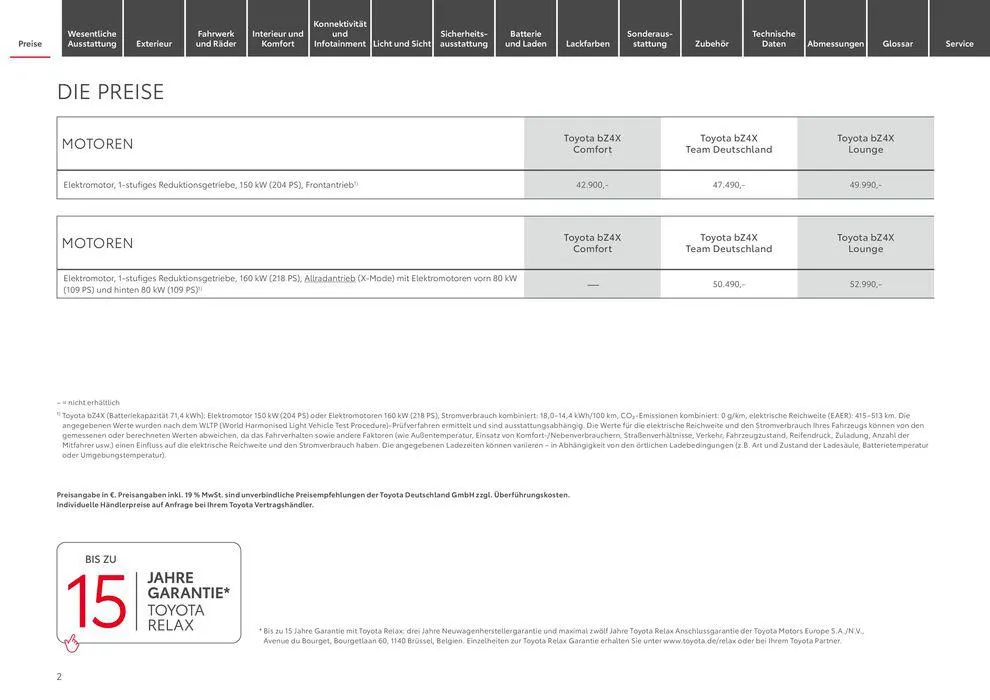Toyota bZ4x von 12. April bis 12. April 2025 - Prospekt seite 2