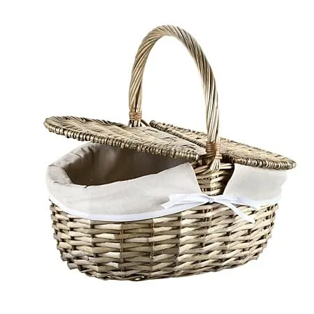 KESPER Kesper Picknickkorb m. Textilfutter, brau