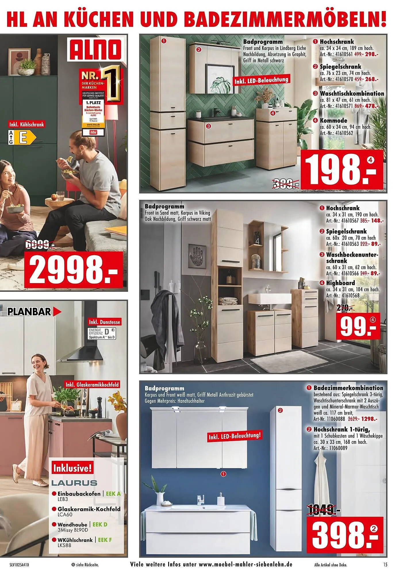 Möbel Mahler Katalog von 29. Oktober bis 4. November 2025 - Prospekt seite 15