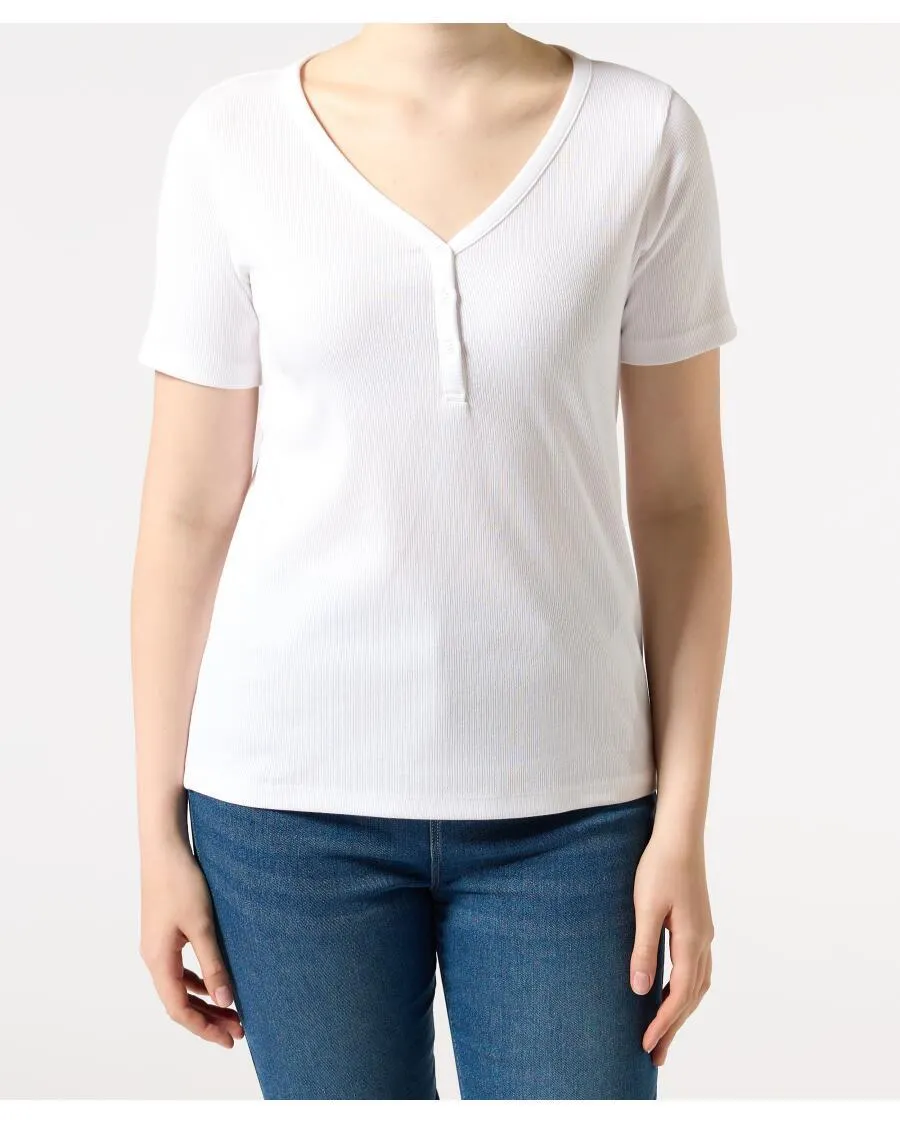 T-Shirt mit Knopfleiste