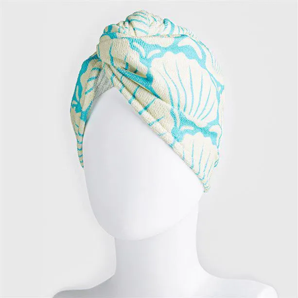 Haarturban mit Muschel-Print