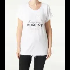 T-Shirt mit Tunnelzug Janina, Rundhalsausschnitt