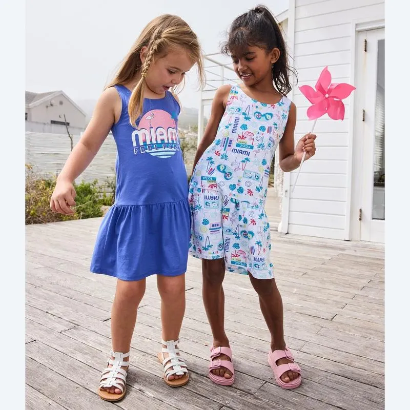 Kinder-Mädchen-Kleid aus Baumwolle, 2er-Pack