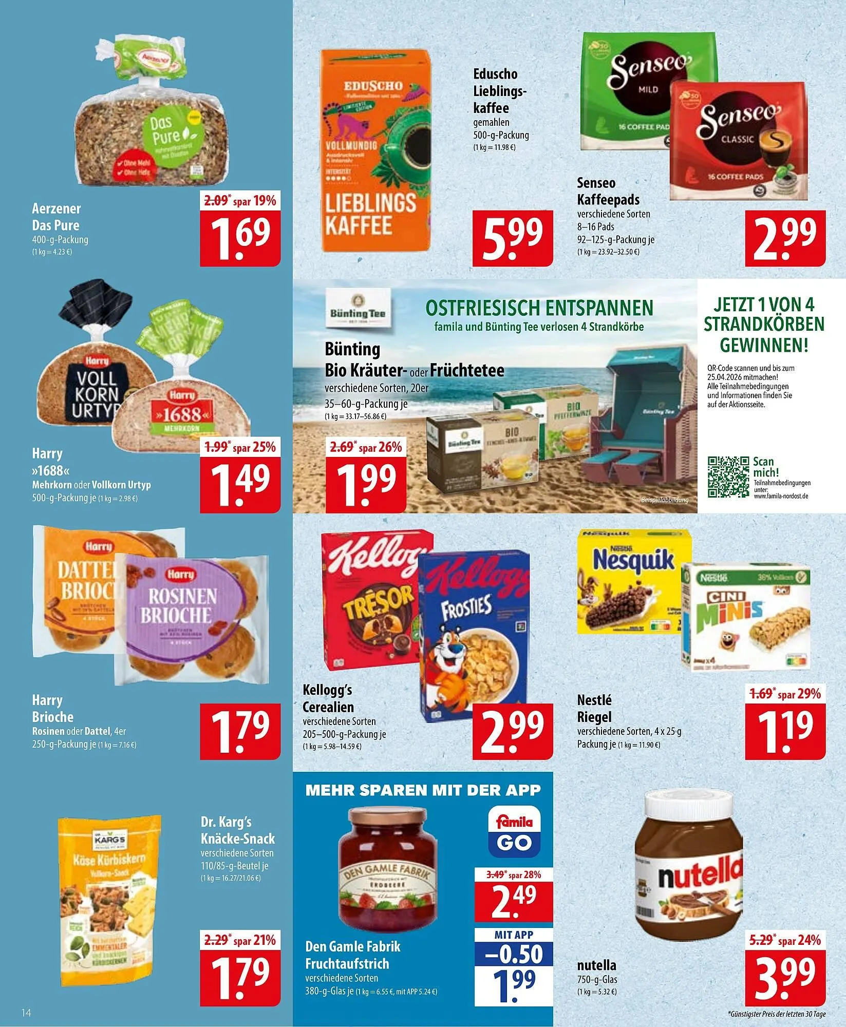 Famila Nord Ost Prospekt von 13. April bis 18. April 2026 - Prospekt seite 14