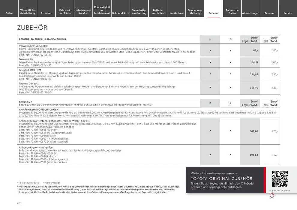 Toyota Proace/Proace Electric von 1. Mai bis 1. Mai 2025 - Prospekt seite 20