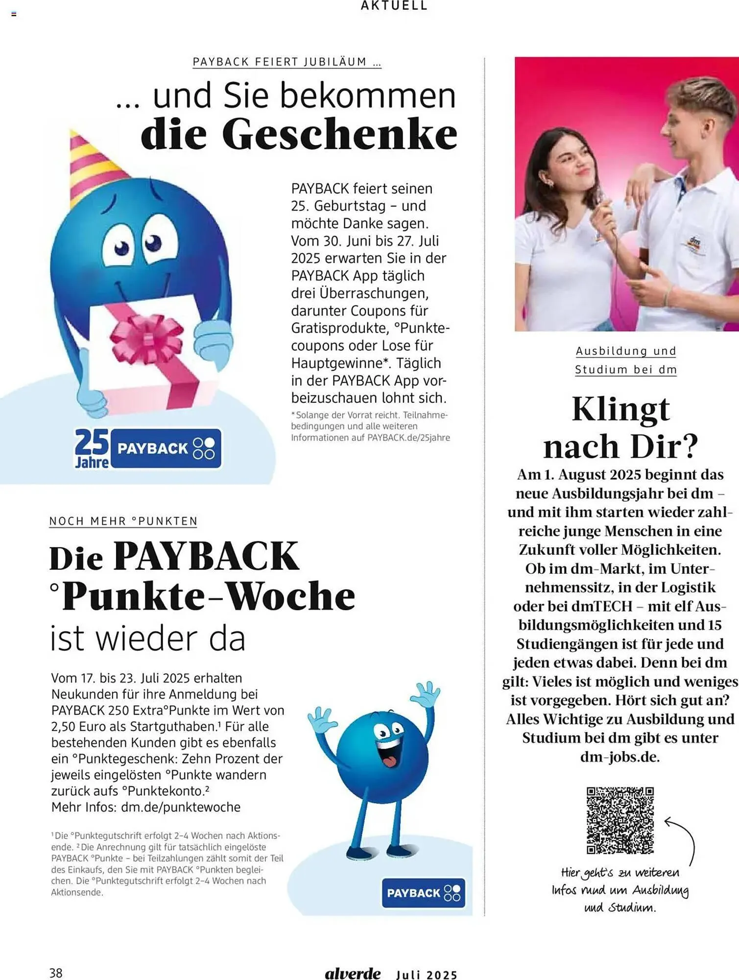 dm drogerie Prospekt von 1. Juli bis 31. Juli 2025 - Prospekt seite 38