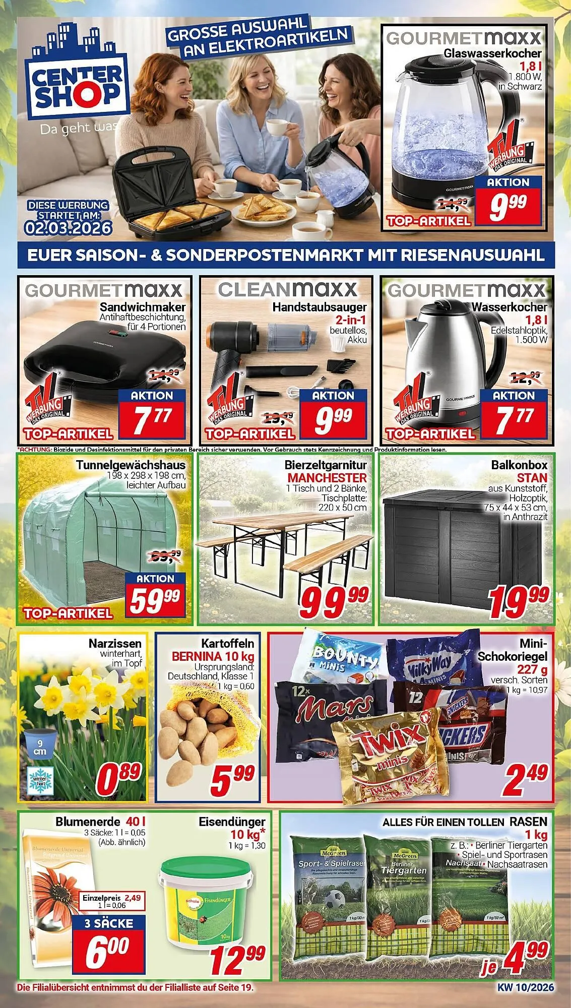CENTERSHOP Prospekt von 2. März bis 7. März 2026 - Prospekt seite 1