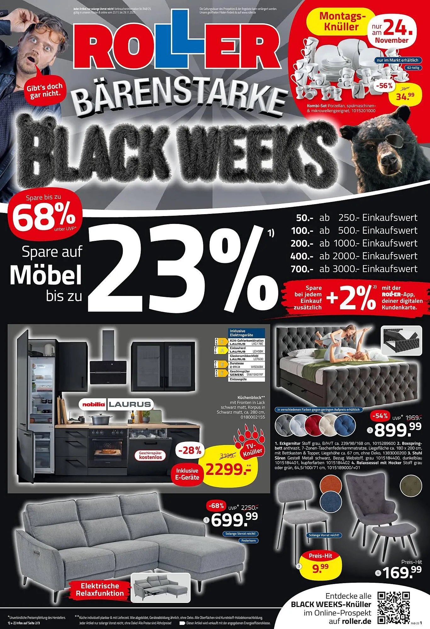 ROLLER Prospekt von 23. November bis 29. November 2025 - Prospekt seite 1