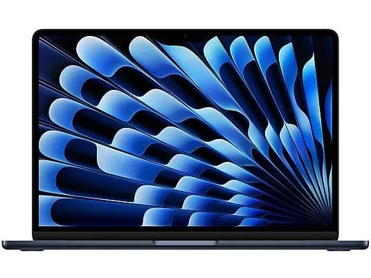 APPLE MC8K4D/A MBA 13.6 M3 8C/16GB/256GB/8C MDN, Notebook, mit 13,6 Zoll Display Touchscreen, Apple M3,M3 Prozessor, 16 GB RAM, 256 GB SSD, Apple M3, Mitternacht, macOS