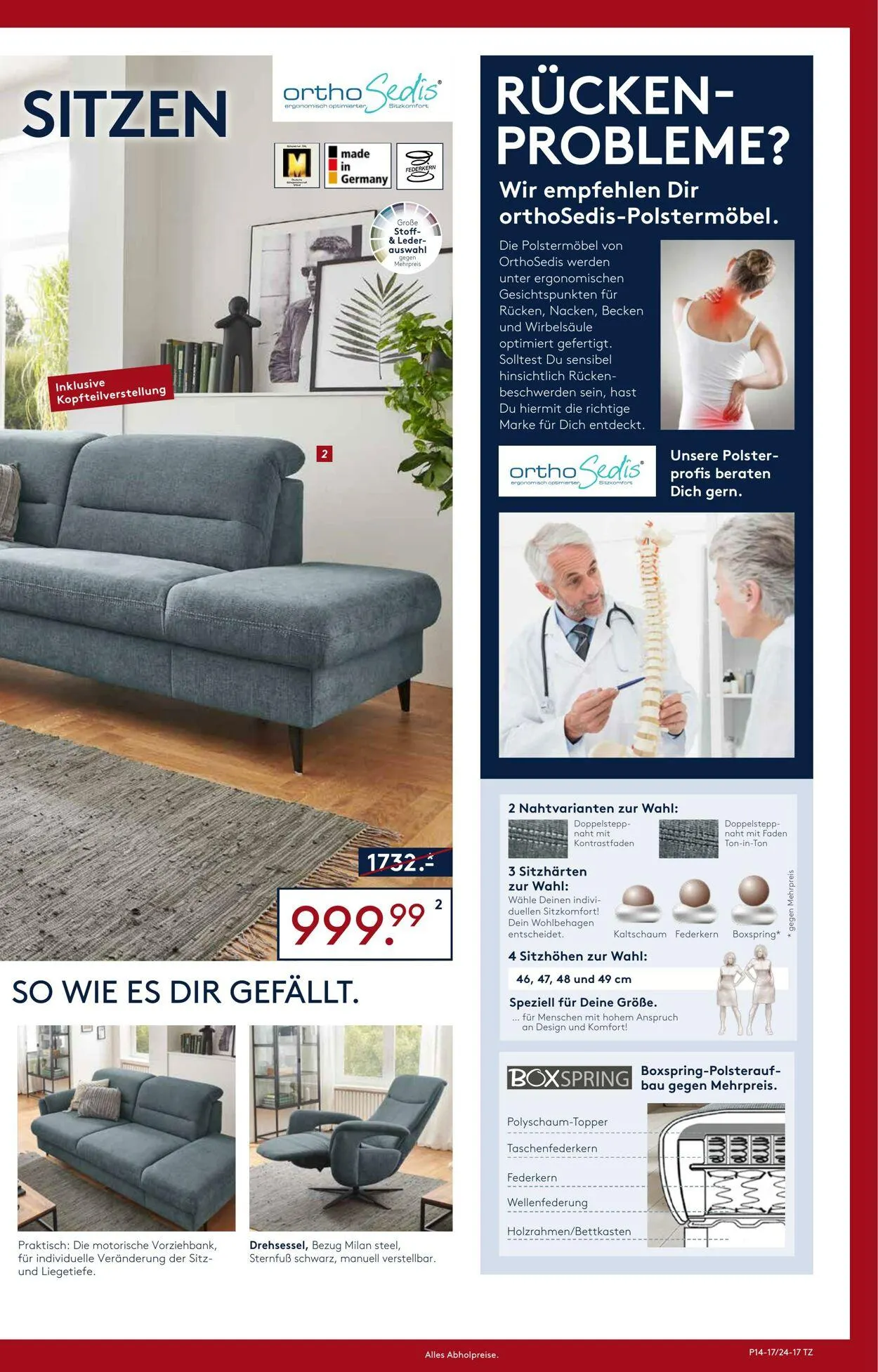 Möbel Rieger Aktueller Prospekt von 19. November bis 3. Dezember 2025 - Prospekt seite 17