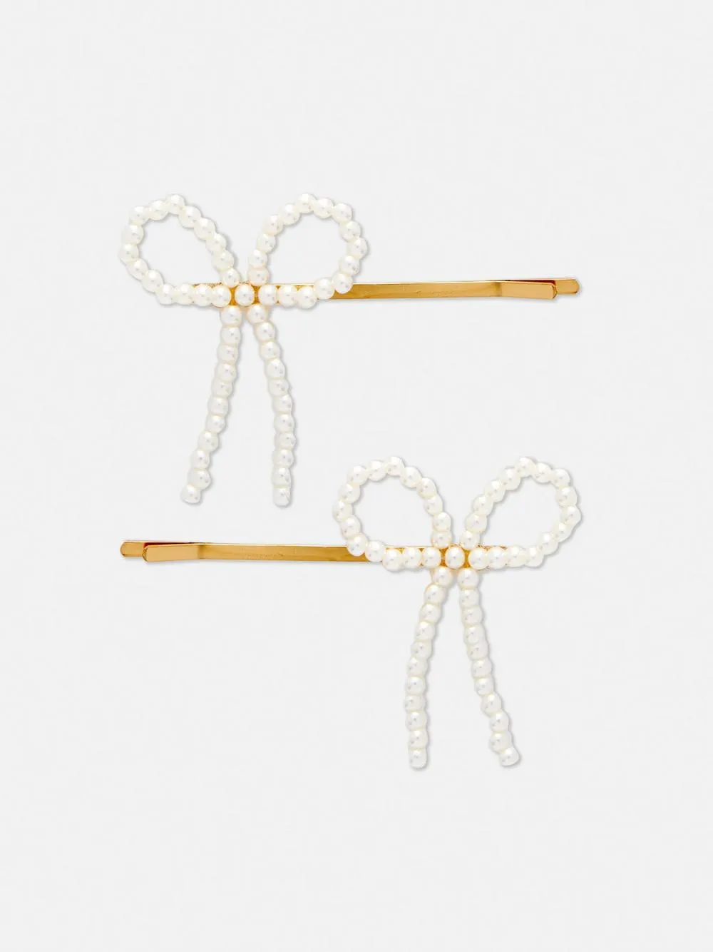 Braut-Haarspangen mit Perlen und Schleife