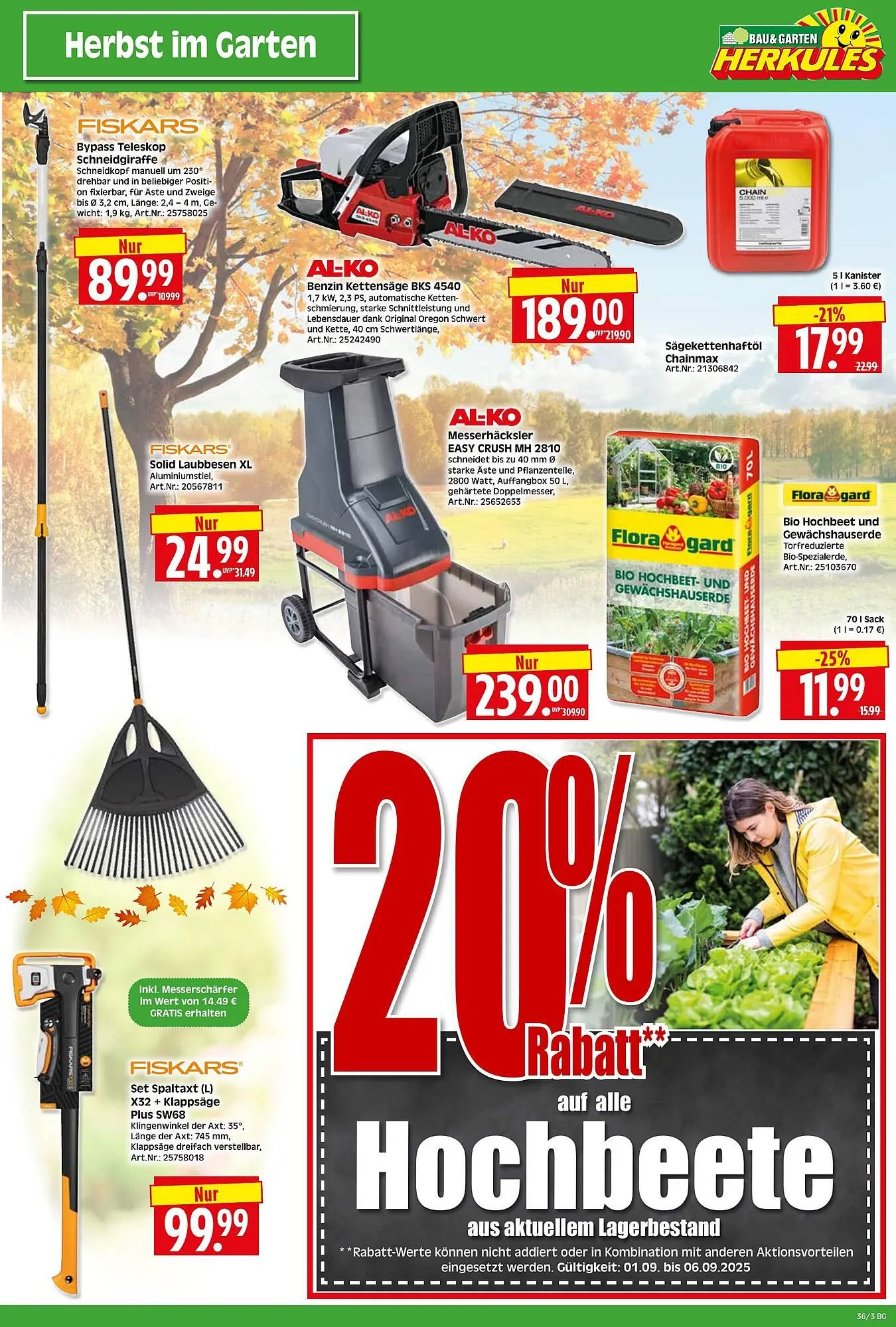 Herkules Baumarkt Prospekt von 1. September bis 6. September 2025 - Prospekt seite 3