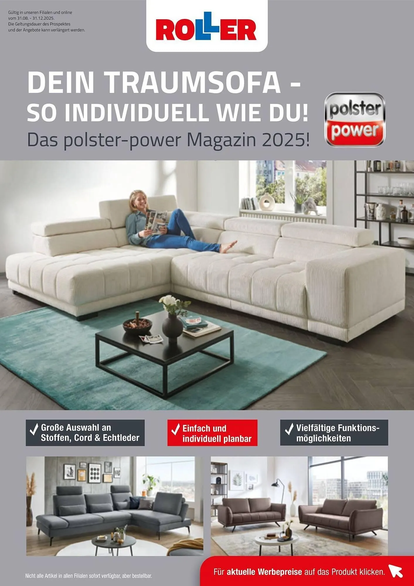 ROLLER Prospekt von 8. September bis 31. Dezember 2025 - Prospekt seite 1