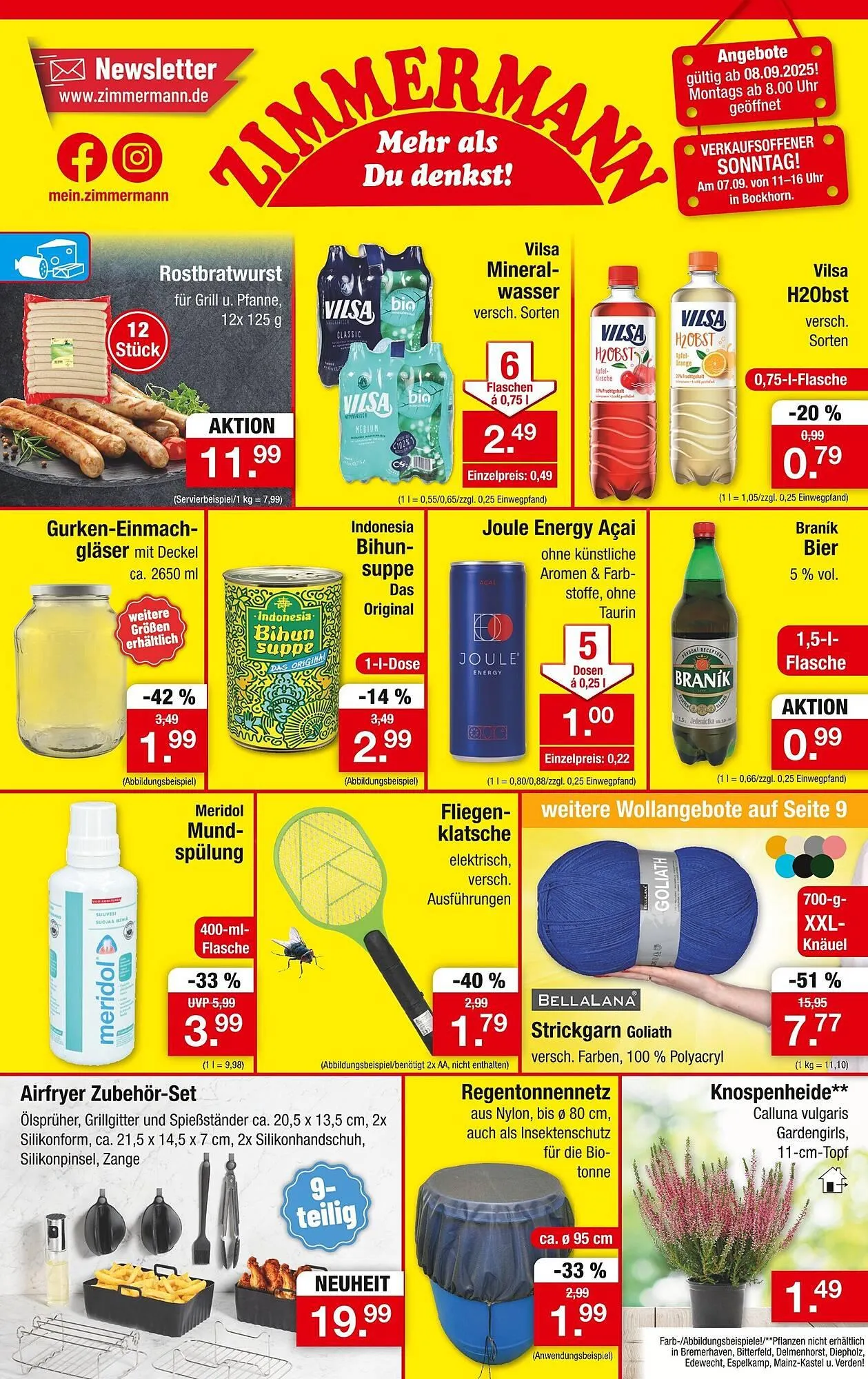 Zimmermann Prospekt von 8. September bis 13. September 2025 - Prospekt seite 1